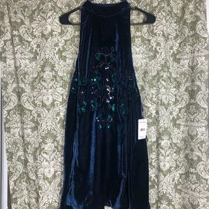 NWT FREE PEOPLE VELVET SEQUIN DRESS